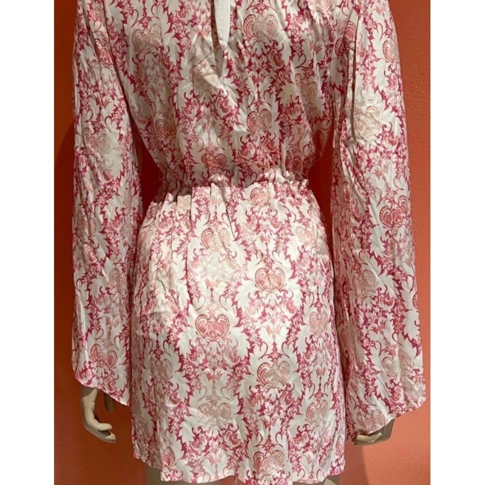 Rare vintage Beach Bunny Floral Print Cover Up kimono Tie Waist Beach XS - Picture 9 of 9